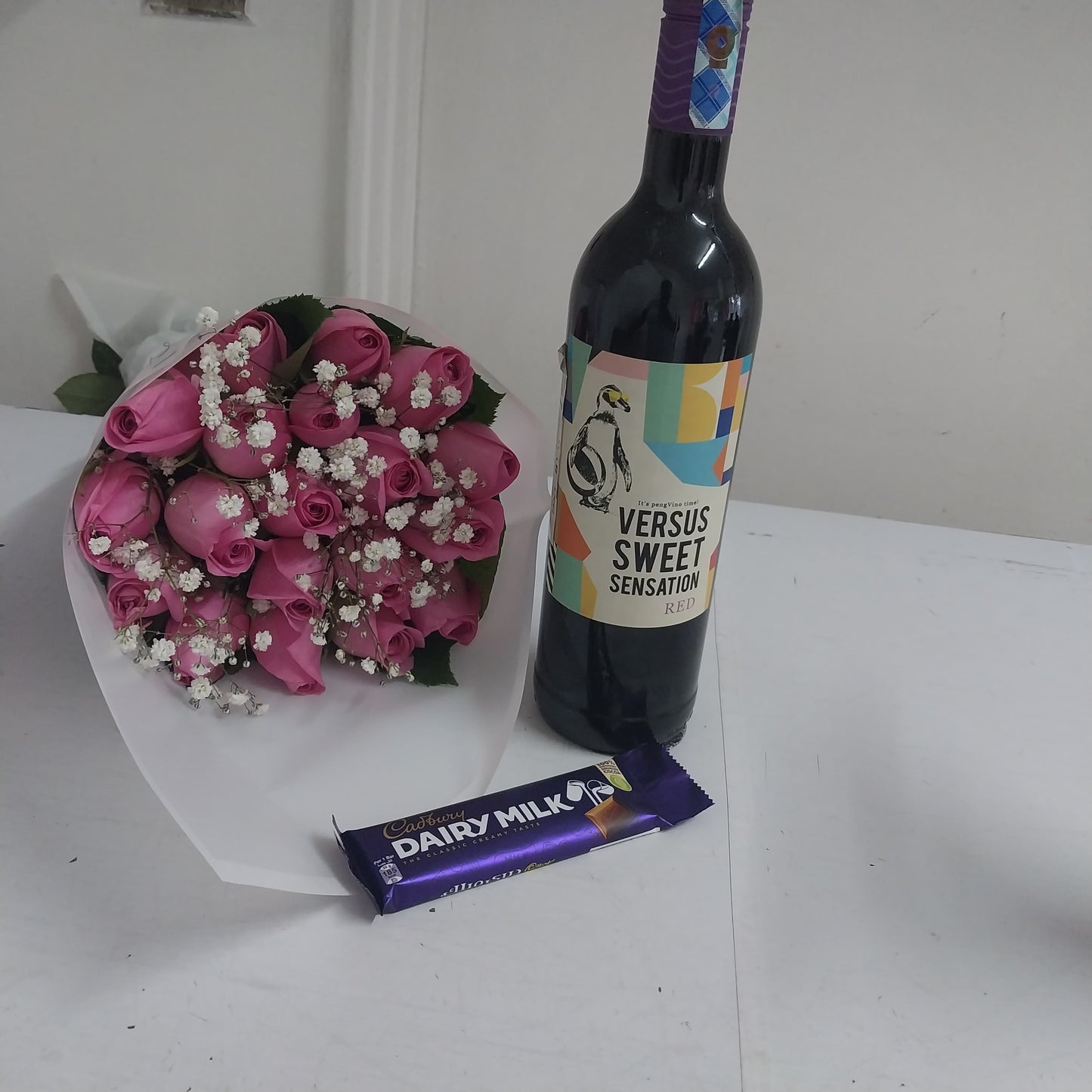 FLOWERS, WINE & CHOCOLATE FOR HER