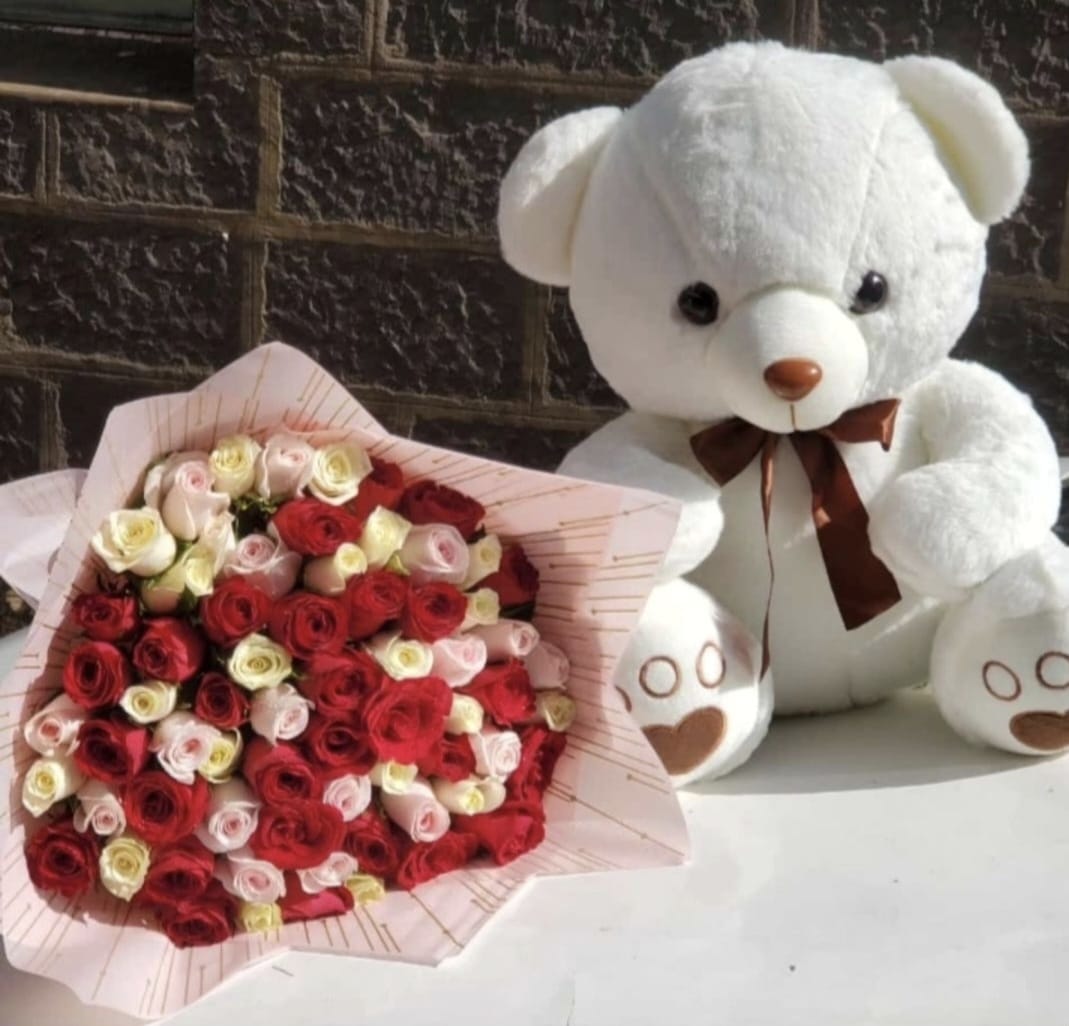 MIXED ROSES & TEDDY
