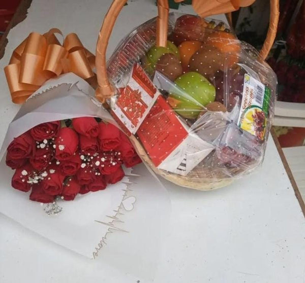 FLOWERS & FRUIT BASKET