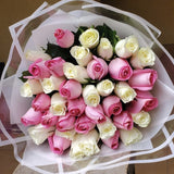 WHITE & PINK ROSES