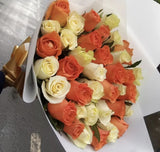 ORANGE & WHITE ROSES