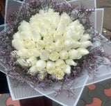 WHITE ROSES WITH FILLERS