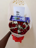 MINI RED ROSES & CHOCOLATE