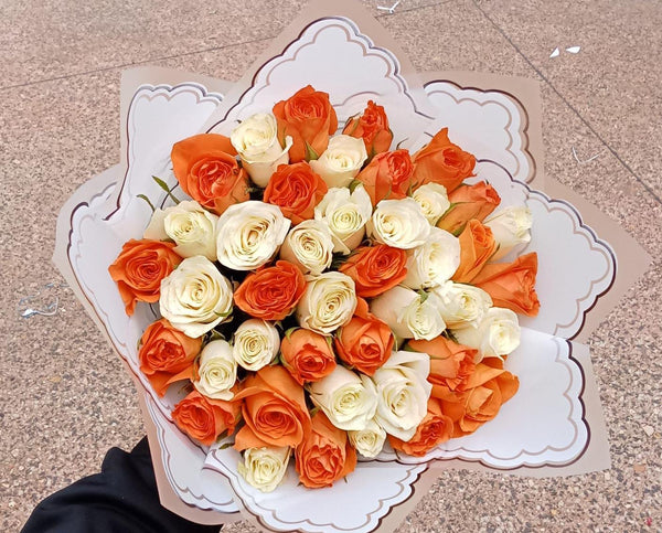 WHITE & ORANGE BOUQUET