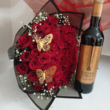 RED ROSES & ROSSO NOBILE WINE