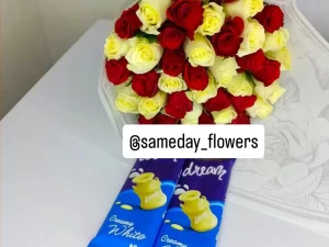 40 ROSES WITH CADBURY CHOCOLATE S