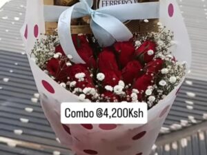 20 STEMS BOUQUET WITH FERRERO ROCHER CHOCOLATES